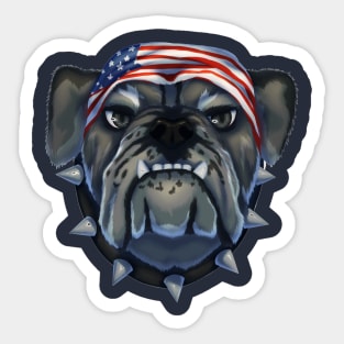 American Badass Bulldog Sticker